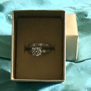 Diamonique Vintage Look Wedding Set, 7